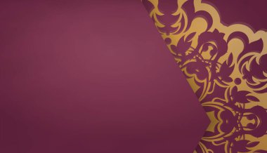 Logo tasarımı için Yunan altın desenli Burgundy arkaplanı
