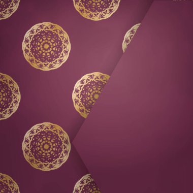 Tebrikler. Bordo renkli broşür ve antika altın süslemeler. Tebrikler..