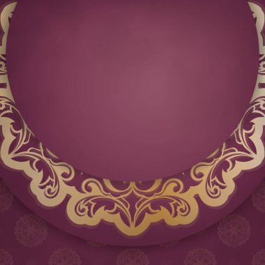 Markanız için Yunan altın desenli broşür şablonu..