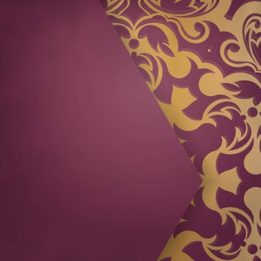 Yunan altın desenli bordo şablonu tipografi için hazırlandı.