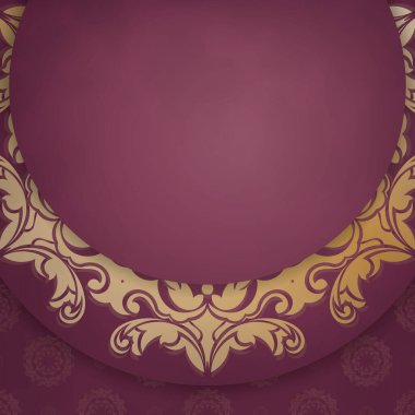 Markanız için soyut altın desenli bir kartpostal şablonu..