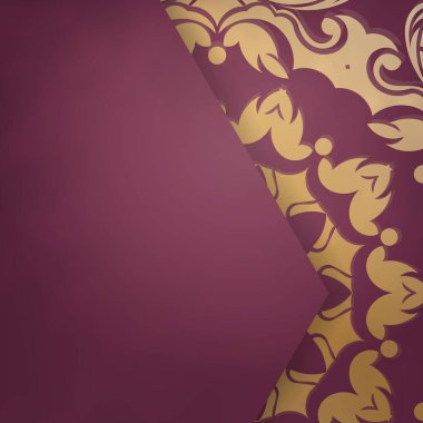 Soyut altın desenli, tipografi için hazırlanmış bir kartpostal şablonu..