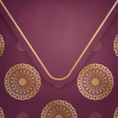 Yunan altın desenli Broşür Şablonu tipografi için hazırlanıyor.