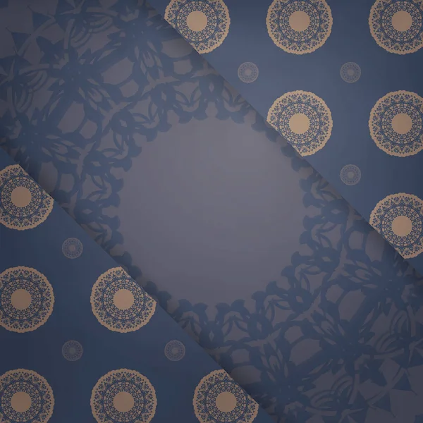 Yunan Kahverengi Süslü Mavi Karşılama Pilotu tipografi için hazırlandı.