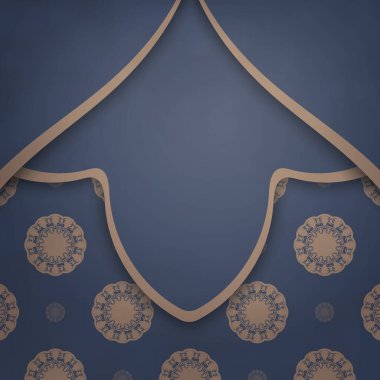 Markanız için mavi ve kahverengi broşür..