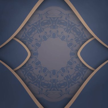 Tasarımınız için mavi ve kahverengi renkli broşürler..