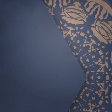 Tebrik etmek için mavi broşür ve Hint kahverengi süsü getirdim..