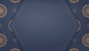 Mavili arkaplan, Yunanca kahverengi desenli ve metnin altına yerleştirilmiş