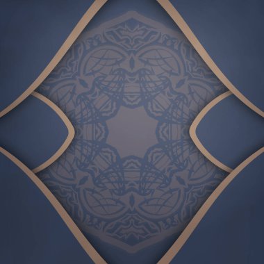 Tasarımınız için mavi ve kahverengi renkli kartpostallar..