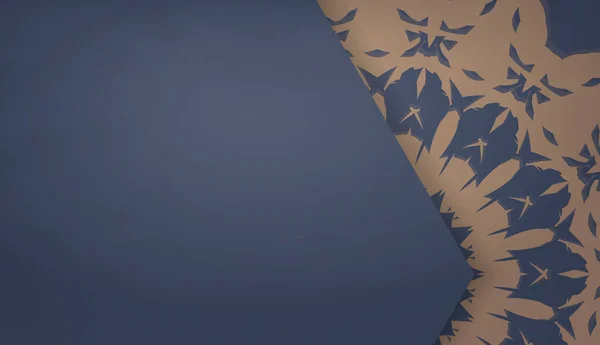 Arrière Plan Bleu Avec Motif Brun Abstrait Pour Conception Sous — Image vectorielle