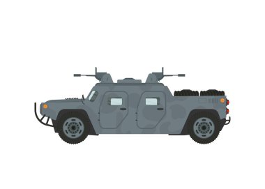 Amerikan Askeri Araç Hummer H1 beyazda izole edildi