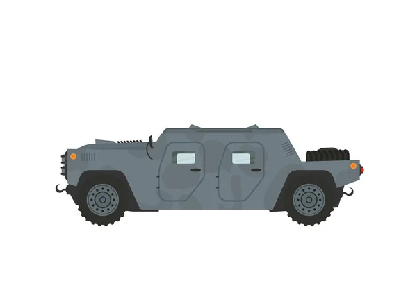 Véhicule Militaire Américain Hummer Isolé Sur Blanc — Image vectorielle