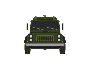 Askeri off-road araba siluet vektör çizimi