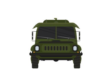 Askeri off-road araba siluet vektör çizimi