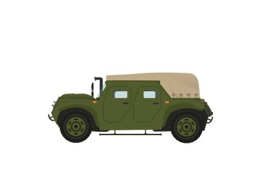 Ekstrem seyahat arabası beyaz arka planda izole edilmiş. 4x4 Oto Araç Kapalı