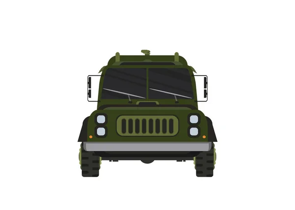 Militärische Geländewagen Silhouette Vektor Illustration — Stockvektor