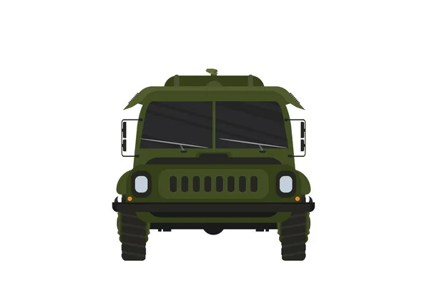 Military Road Car Silhouette Vector Illustration — Stock Vector