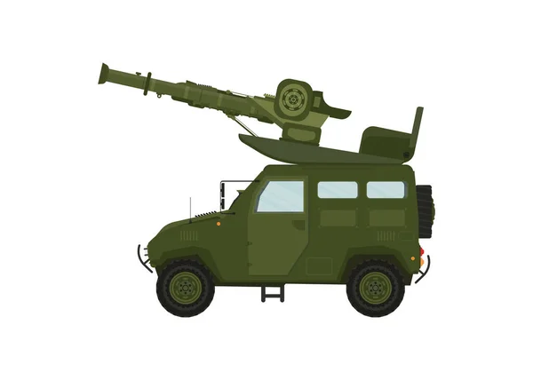 Ilustración Moderna Del Vehículo Militar Conveniente Para Juego Activo Icono — Vector de stock