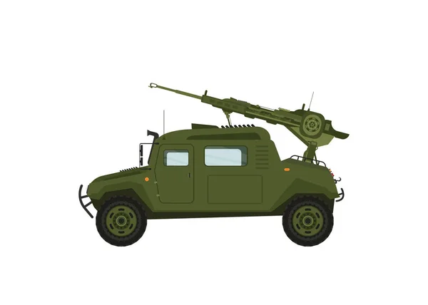 Nowoczesny Pojazd Wojskowy Ilustracja Nadaje Się Aktywów Gry Ikona Infografika — Wektor stockowy