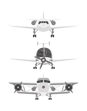 Hava aracı beyaz arka planda izole edildi..