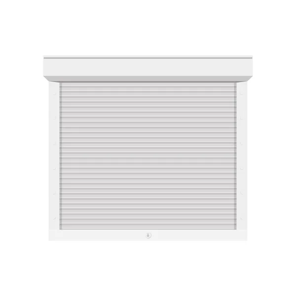 Realistischer Fensterrollladenvektor Frontansicht Isoliert — Stockvektor