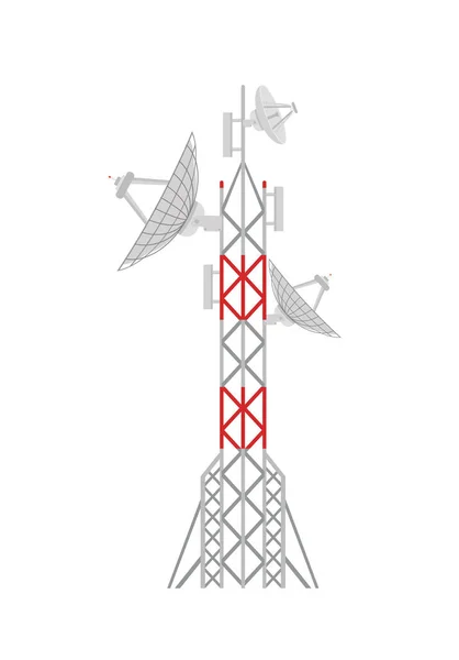 Icono Torre Radio Estilo Dibujos Animados Sobre Fondo Blanco — Archivo Imágenes Vectoriales