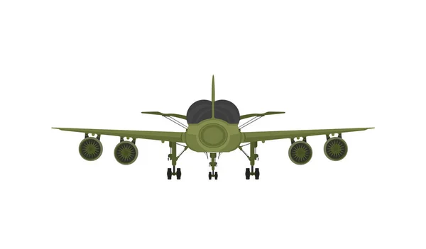 Avion Chasse Vol Avion Militaire Avion Armée Isolé Sur Fond — Image vectorielle