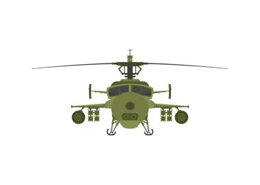 Beyaz arka planda helikopter askeri 2B fillamasyonu