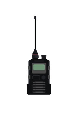 Modern taşınabilir el radyo aygıt. Düz stil vektör çizim