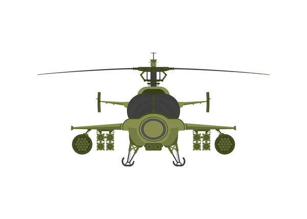 Helikopter Militär Belysning Vit Isolat Bakgrund — Stock vektor