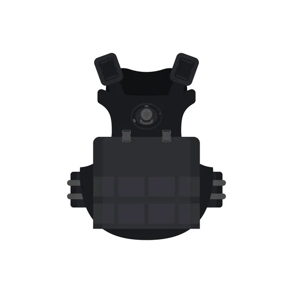 Policie Flak Jacket Nebo Neprůstřelná Vesta Kreslené Vektorové Ilustrace — Stockový vektor