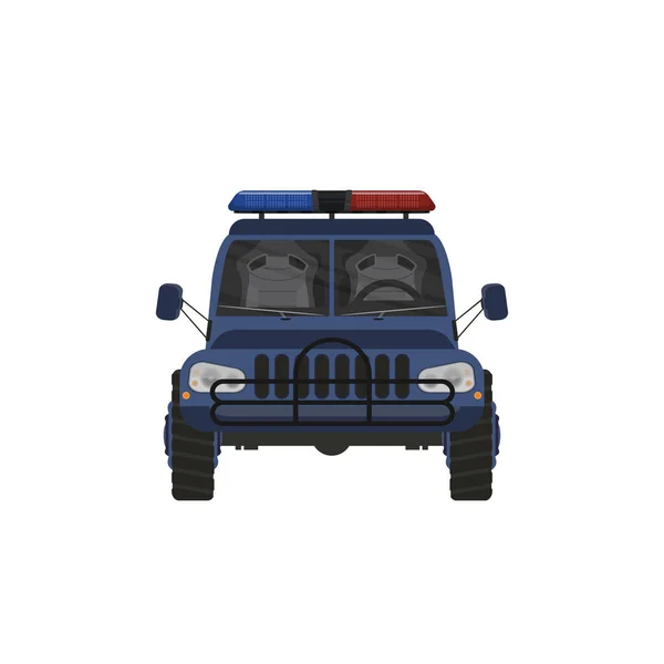Empty Police Car Vector Illustration High Performance Cop Auto — Stockvektor