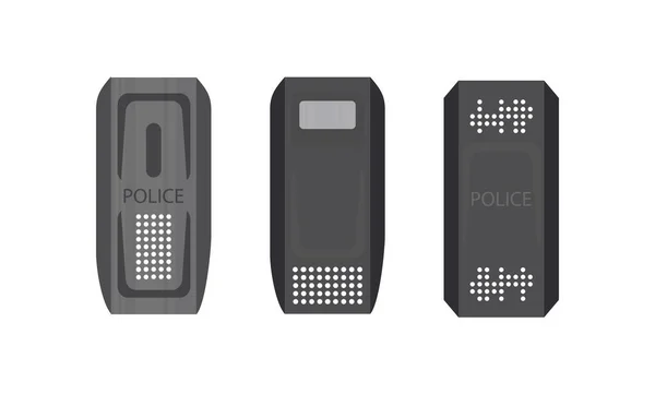 Setzen Sie Swat Schild Vektor Security Police Force Symbol Illustration — Stockvektor
