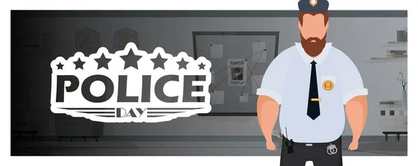 Giorno Del Difensore Della Polizia Illustrazione Vettoriale — Vettoriale Stock