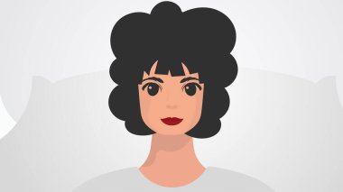 Banner 'da bir kadın var. Kadınların güçlenmesi hareketinin konsepti. Vektör.