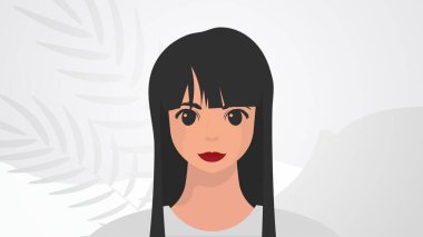 Banner 'da bir kadın var. Kadınların güçlenmesi hareketinin konsepti. Vektör illüstrasyonu.