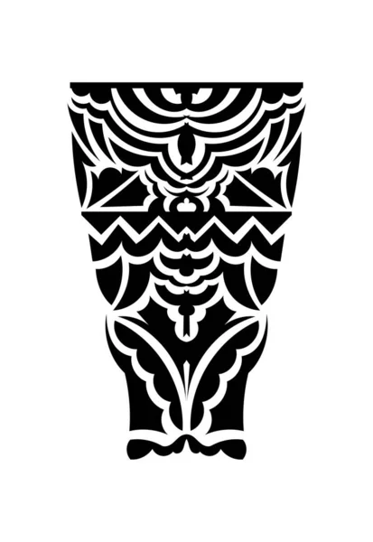 Polinesia Ornamento Tatuaje Diseño Vector — Vector de stock