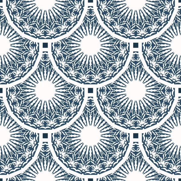 Бесконечный Фон Монограммами Фон Белым Синим Цветом Хорошо Открыток Иллюстрация — стоковый вектор
