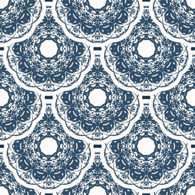 Geçmişe dönük lüks, pürüzsüz desenler. Beyaz ve mavi renkli arka plan. Duvar kağıdına iyi gelir. Örtü illüstrasyonu.