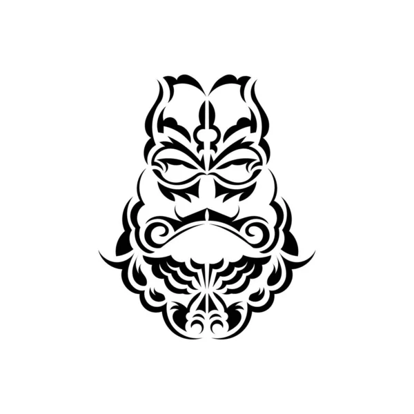 Maori Masker Angstaanjagende Maskers Het Lokale Ornament Van Polynesië Geïsoleerd — Stockvector