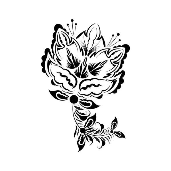 Branche Fleur Amandier Isolée Sur Blanc Illustration Botanique Vintage Dessinée — Image vectorielle