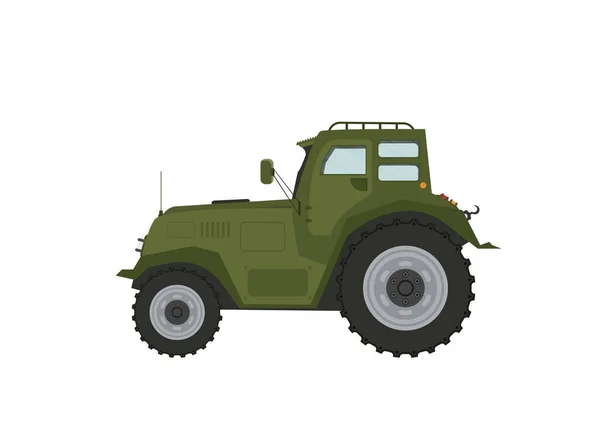 Tractor Plano Sobre Fondo Blanco Tractor Icono Vector Ilustración — Vector de stock