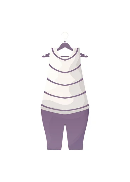 Costume Femme Est Isolé Sur Fond Blanc Cartoon Style Vecteur — Image vectorielle