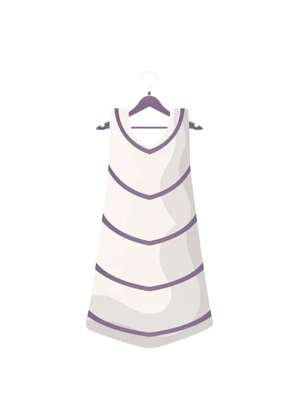 Robe Des Femmes Est Isolée Sur Fond Blanc Cartoon Style — Image vectorielle