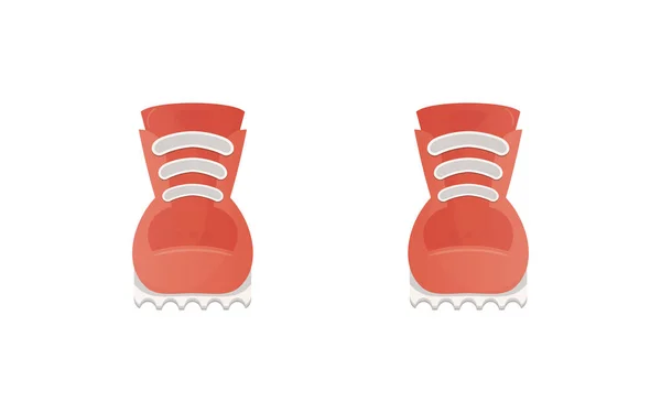Baskets Rouges Isolés Sur Fond Blanc Cartoon Style Vecteur — Image vectorielle