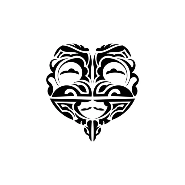 Rostos Vikings Estilo Ornamental Padrões Tribais Polinésios Adequado Para Impressões —  Vetores de Stock