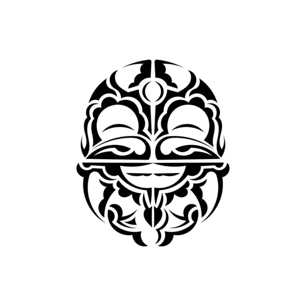Лица Викингов Декоративном Стиле Племена Маори Подходит Татуировок Изолированный Белом — стоковый вектор