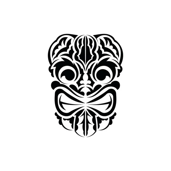 Máscara Tribal Tradicional Símbolo Tótem Estilo Simple Ilustración Vectorial Aislada — Vector de stock