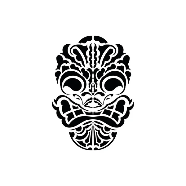 Kmenová Maska Tradiční Totemový Symbol Havajský Styl Vektor Izolovaný Bílém — Stockový vektor
