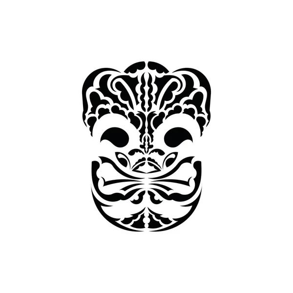 Kmenová Maska Černé Tetování Stylu Starých Kmenů Černá Ozdoba Vektor — Stockový vektor